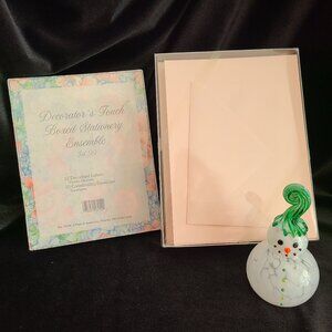 Letter Stationery Sets - floral and solid pink